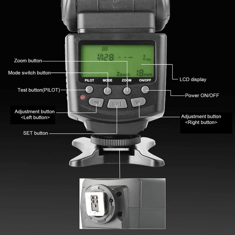 Meike MK430C E-TTL Speedlite Shoe Mount Flash Compatible with Canon 70D 77D 80D Rebel T7i T6i T6s T6 T5i T5 T4i T3i SL2 and Other EOS DSLR Cameras with Standard Hot Shoe - Image 4